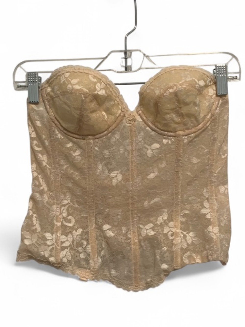Vintage Carnival Lace Longline Strapless Bustier Bra